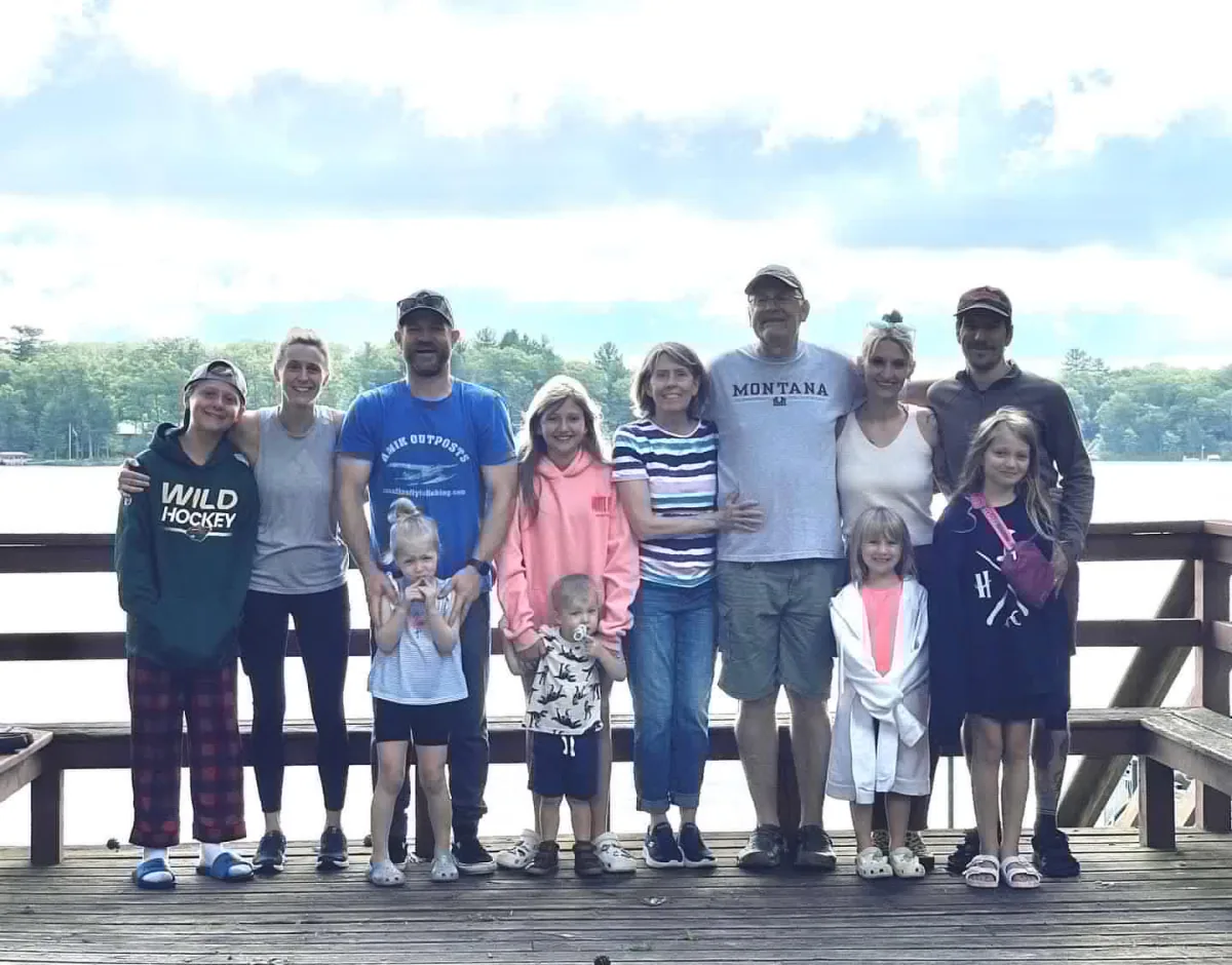 The Rutz family in Hayward, Wisconsin
